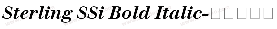 Sterling SSi Bold Italic字体转换